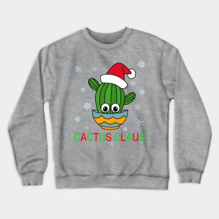 Cactus Claus - Cactus With A Santa Hat In A Bowl Crewneck Sweatshirt